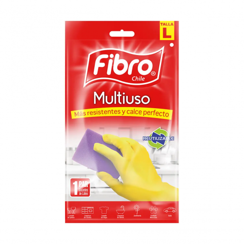 GUANTE GOMA MULTIUSO TALLA L FIBRO