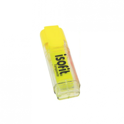 DESTACADOR TRANSPARENTE AMARILLO ISOFIT