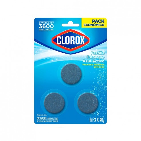 PASTILLA W.C AZUL 3X40 GR. CLOROX