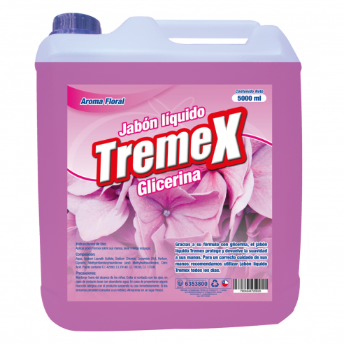 JABON LIQUIDO FLORAL 5 LT. TREMEX