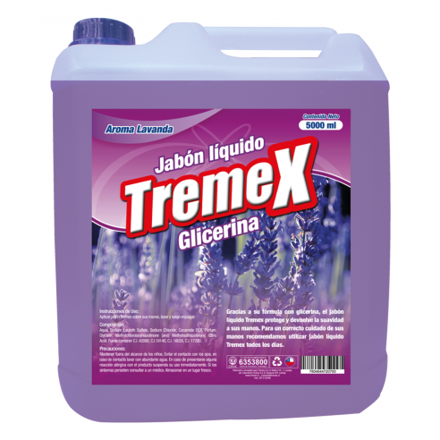 JABON LIQUIDO LAVANDA 5 LT. TREMEX