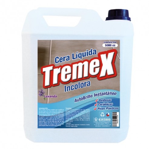 CERA LIQUIDA INCOLORA 5 LT. TREMEX