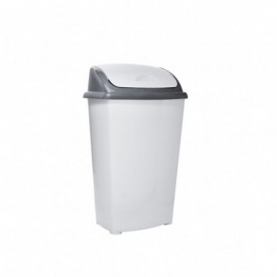 PAPELERO PLASTICO GRIS TAPA...